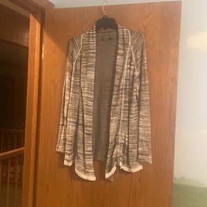 Nic & Zoe olive/khaki green/cream light weight cardigan- beautiful shadings